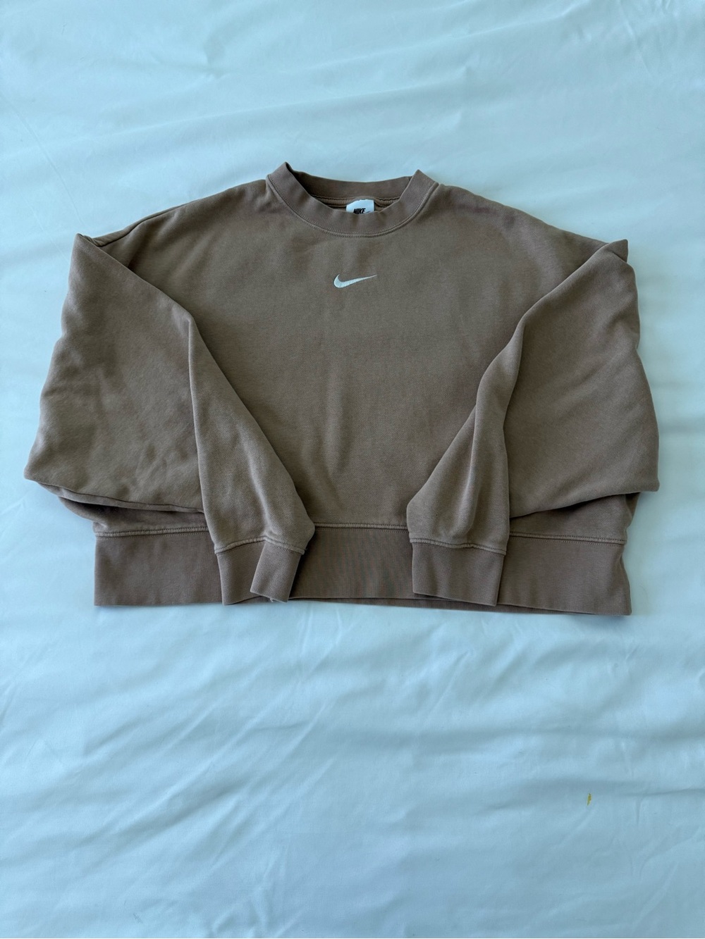 Nike sweater Brown Cropped Swoosh Sweatshirt